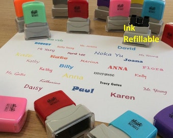 Namen Stempel | Personalisierter Stempel | Selbstfarbstempel | Signatur Stempel | Individuelle Stempel | Kalligraphie Stempel | Kinder Stempel | Einzigartiges Geschenk