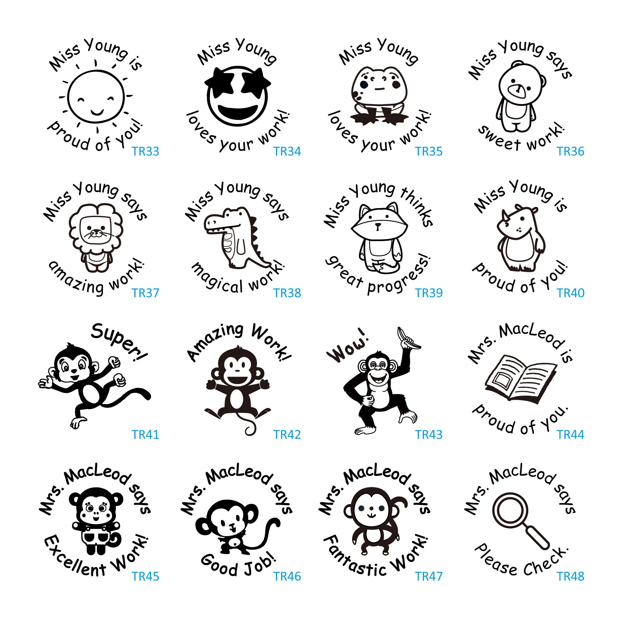 1 Customized Stamp Teacher Stamp Personalized Stamp Etsy