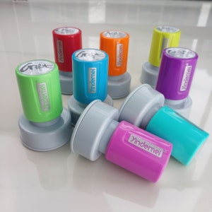 1.18&quot; Personalized Stamp | Teacher Stamp | Logo Stamp | Special Gift | Self Inking Stamp | Customized Stamp (Dia. 30mm)