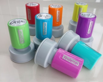 1.18" Personalized Stamp | Teacher Stamp | Logo Stamp | Special Gift | Self Inking Stamp | Customized Stamp (Dia. 30mm)