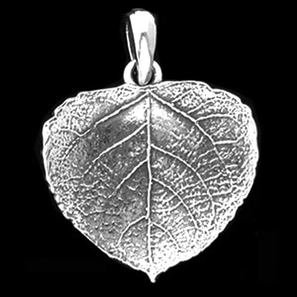 Sterlingzilver || Aspenblad.  Verkrijgbaar in 16 mm en 21 mm.  Ongelofelijk detail: op Colorado geïnspireerde sieraden