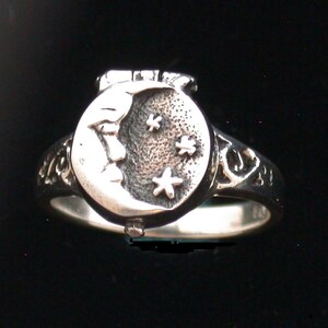 Sterling Silber Potion/Poison mit Mond/Stern Ring