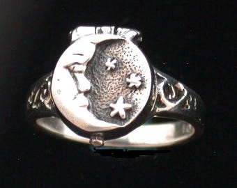 Sterling Silver Potion/Poison with Moon/Star Ring