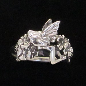 Sterling Silver Fairy Ring    12 7mm Wide  Available in Sizes 6 10