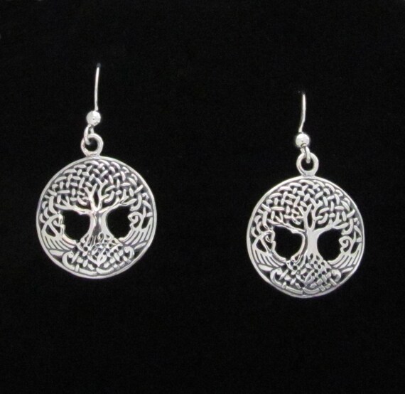 Orecchini A Forma Di Albero Della Vita Celtico | Argento Sterling 925 | 10x10 Mm | Gioielli Inglesi Dal 1984 | Confezione Regalo