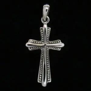 Sterling Silver Cross-Fancy Pendant