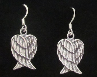 Sterling Silver || Angel Wing Dangle Earrings - Lightweight, Spiritual Jewelry