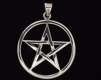 Sterling Silver Pentacle Pendant