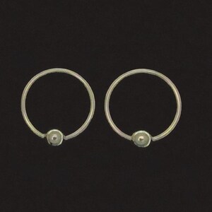 Gold Filled 12 mm Perlenreif - 18 Gauge Piercing Schmuck mit festem Perlenakzent