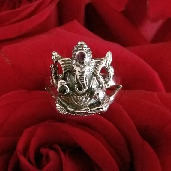 Ganesha with Ruby and Sapphire Pendant Ganesha with Ruby and Sapphire Pendant