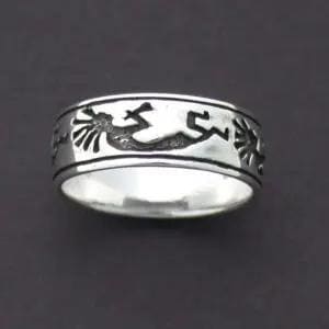 Kokopelli-ring i sterlingsilver