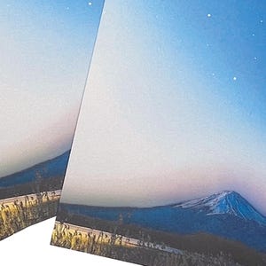 004: Mt. Fuji (Fujisan) / Japanese postcard ( Japanese Hagaki size)  size W10 x H14.8 cm, graphic design