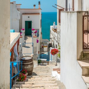 italian borgo Gargano Italy sea Puglia Photography Print Peschici oldtown village harbour mediterranean Apulia landscape Foggia