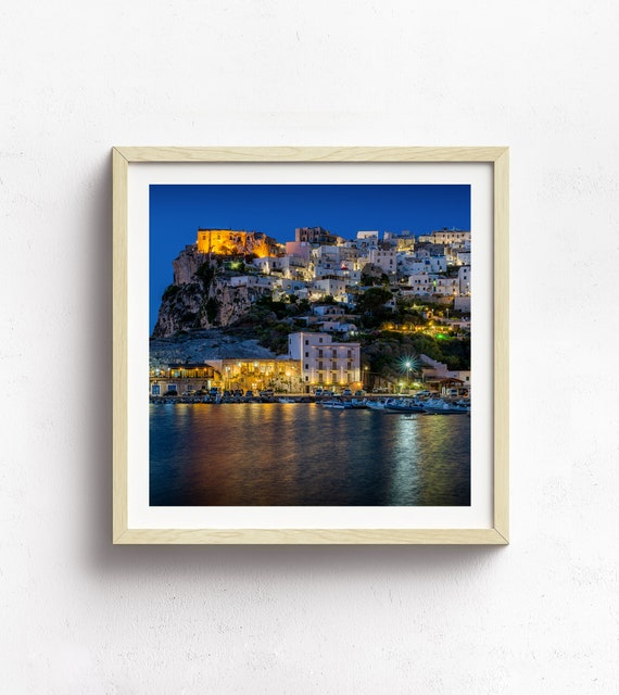 italian borgo Gargano Italy sea Puglia Photography Print Peschici oldtown village harbour mediterranean Apulia landscape Foggia