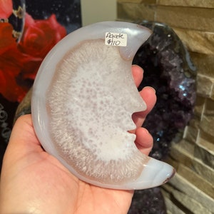 Agate crystal moon