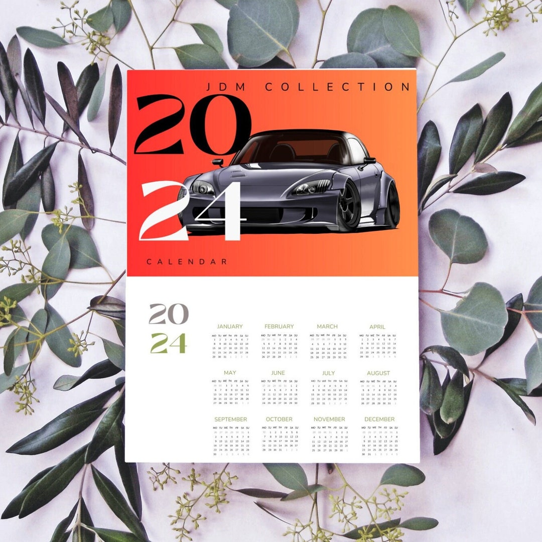Printable 2024 Calender Jdm Theme Jdm Cars Calendar Car - Etsy