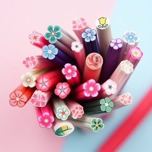 Small Flower Polymer Clay Canes Slices HD148YS-5S