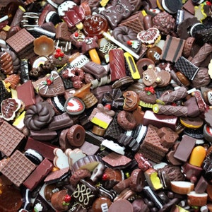 30/50/100 Chocolate Series Resin Fake Food Cabochons Random Mix Grab Bag FD004-3