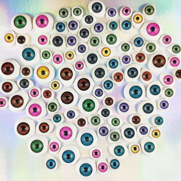 100 Mix Color Resin Eyes Resin Eyeball Resin Eye Cabochon CM044