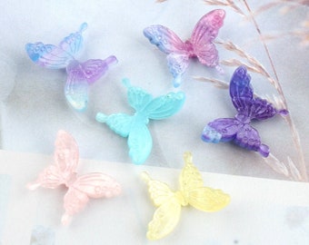 Butterfly Resin Slime Charms cabochons Ornament or Scrapbook DIY Crafts RCA512