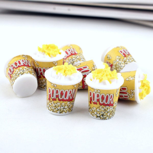 Popcorn Resin Charms cabochons Ornament or Scrapbook DIY Crafts RCA382