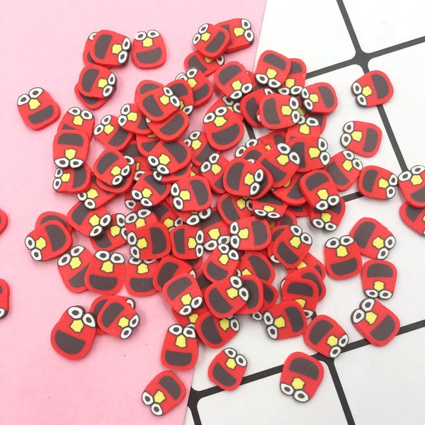 500g Red Cartoon big mouth Polymer Clay Sprinkles Fimo Slices for DIY Crafts Making Slime Filling Nail Decoden Resin Fillers