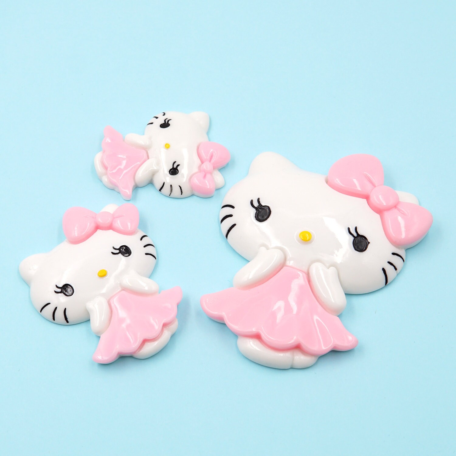 Lot 10 PERLE HELLO KITTY CHARMS EMBELLISSEMENT SCRAPBOOKING DECORATION cabochon Lot 10 PERLE HELLO KITTY CHARMS EMBELLISSEMENT SCRAPBOOKING DECORATION cabochon