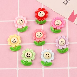 Sunflower Resin Charms cabochons Ornament or Scrapbook DIY Crafts RCA321