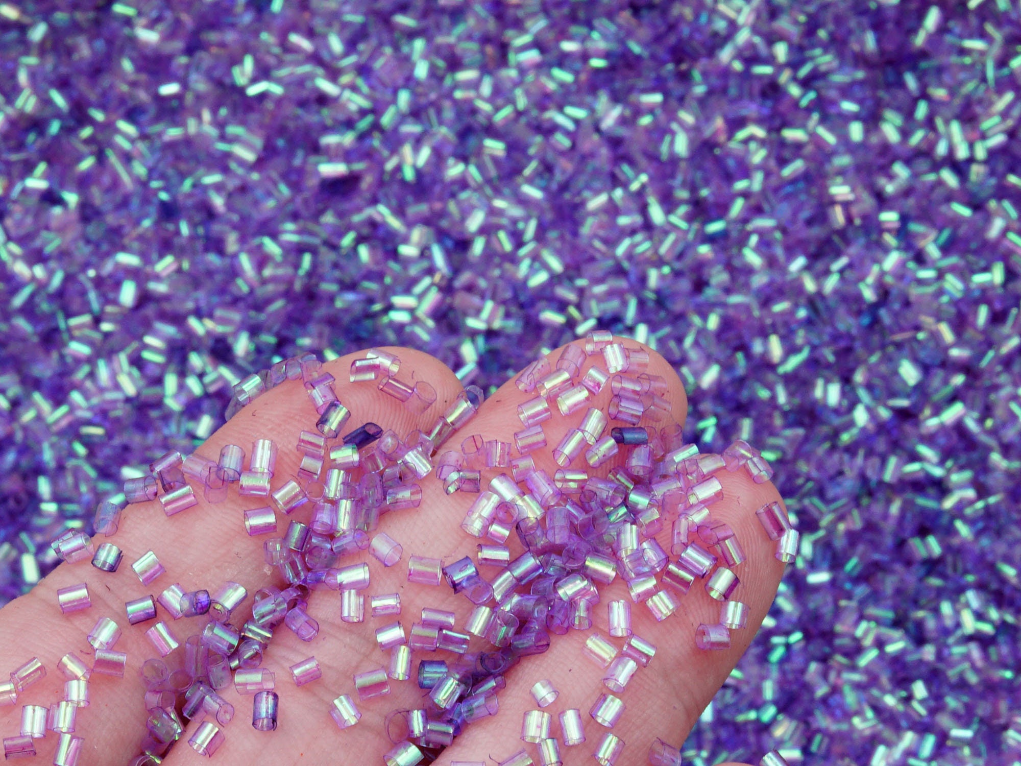 Lilac Purple Iridescent Crispy Bingsu Beads for Crunchy Slime, Iridescent  Straw Beads, 3D Glitter, Slime Supply, 