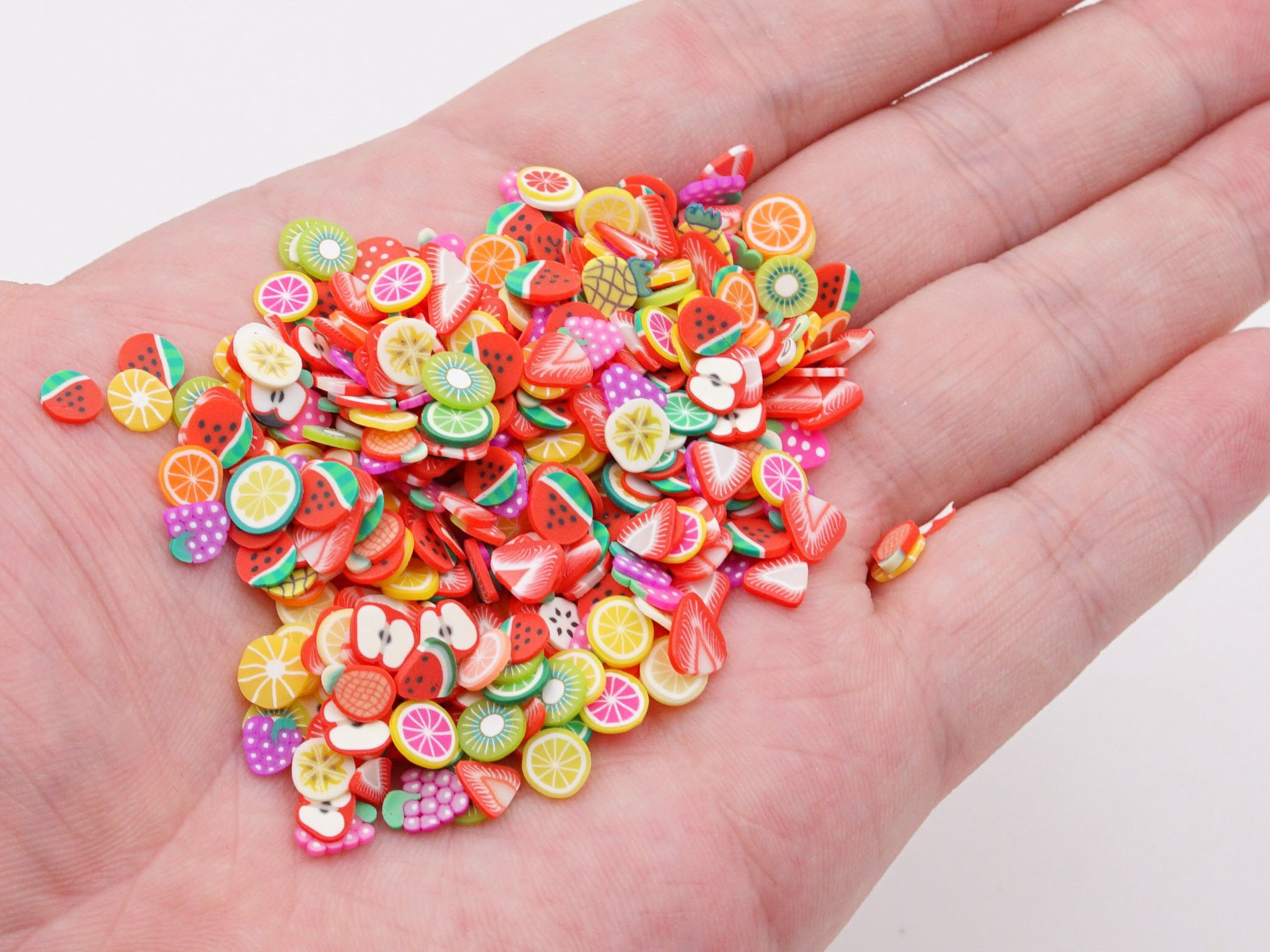 5mm Various Fruit polymer clay slices Fruit Fake Sprinkles Etsy