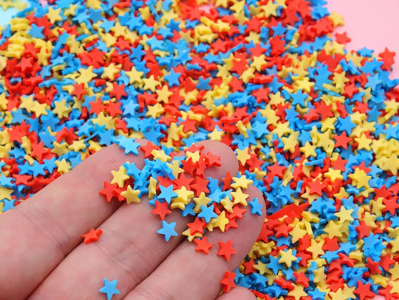 5mm Stars Polymer Clay Slices SPRT42