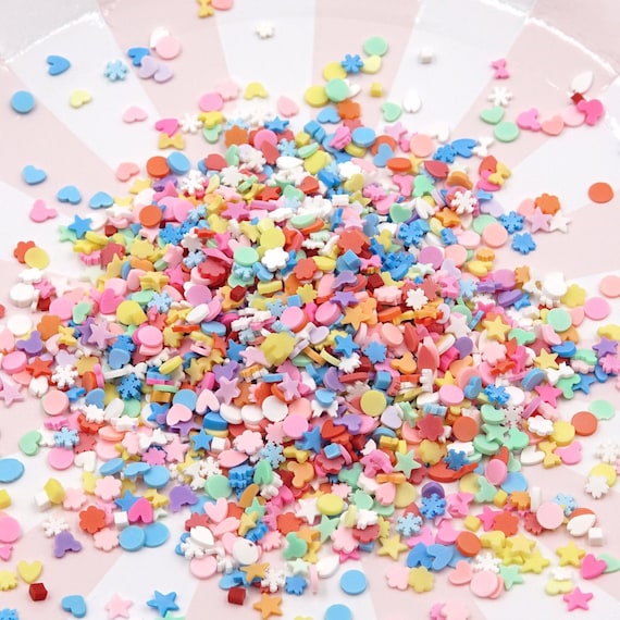 MB/_PS01/_M Set of 500 PCS Mix Polymer Clay Cane Slices Assorted Fimo Fruit Butterfly Bow Ribbon Heart Flower Sweets Nail Art Decoration PSC
