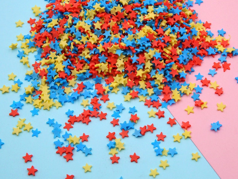 5mm Stars Polymer Clay Slices SPRT42