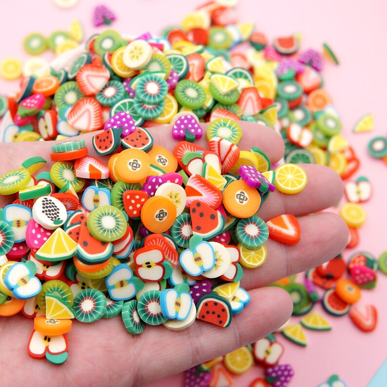 10mm Assorted Fruit Polymer Clay Slices SPRT01L Etsy