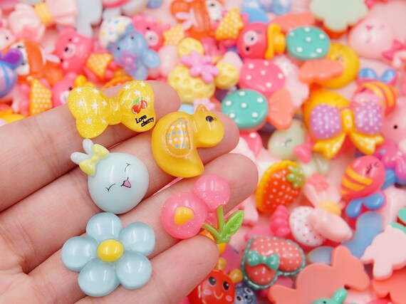 Random Kawaii Small Resin Cabochons Slime Charms Grab Bag FD001 