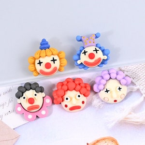 Clown Resin Charms cabochons Ornament or Scrapbook DIY Crafts RCA527