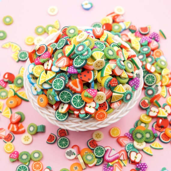 10mm Assorted Fruit Polymer Clay Slices SPRT01L Etsy