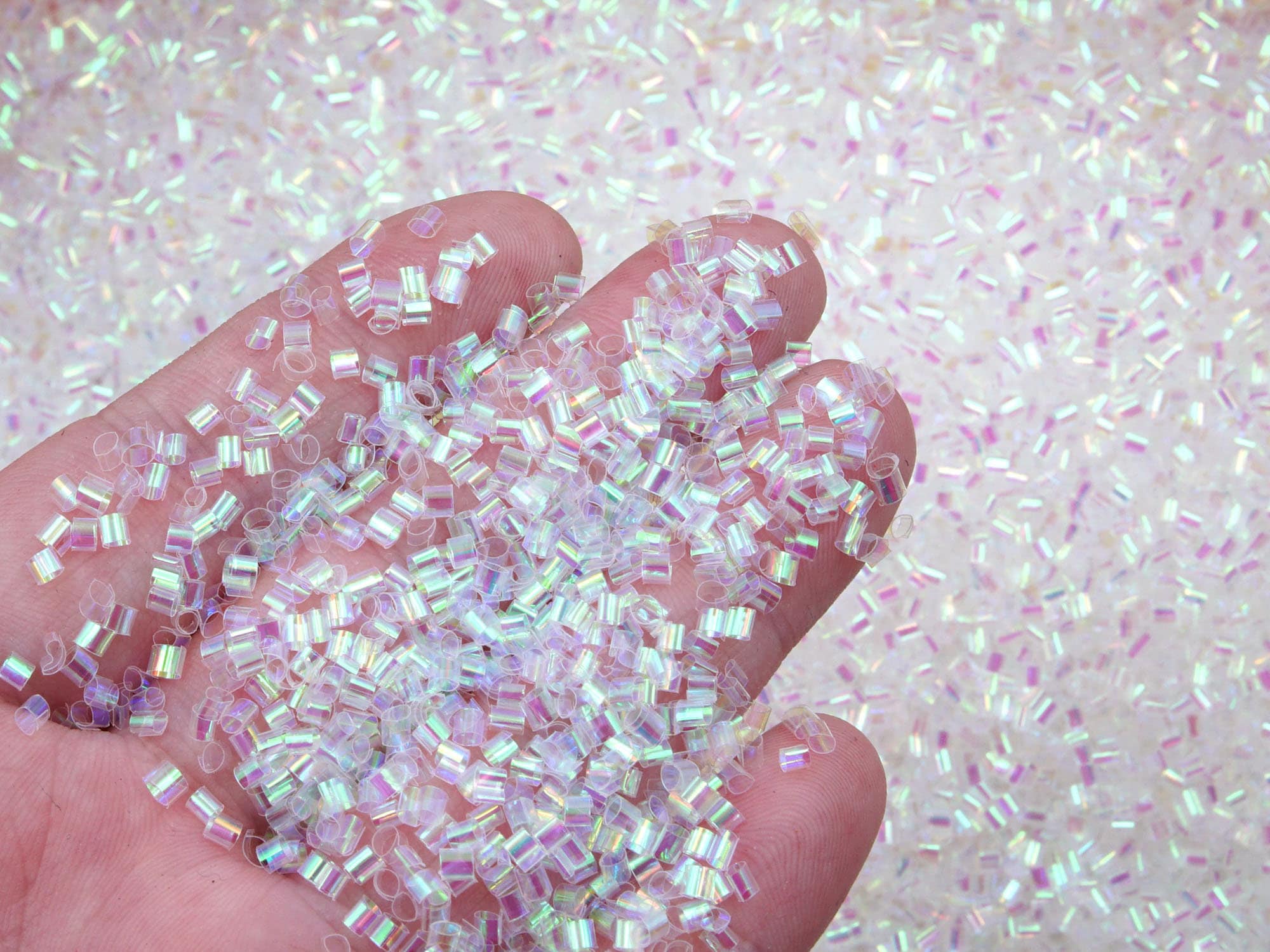 Clear Iridescent Crispy Bingsu Beads ST153-2