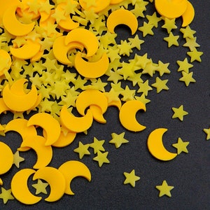 500g Moon stars Polymer Clay Slices