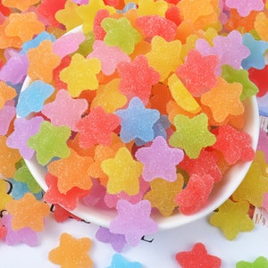 False Soft candy Star Resin Charms cabochons Ornament or Scrapbook DIY Crafts RCA092-4