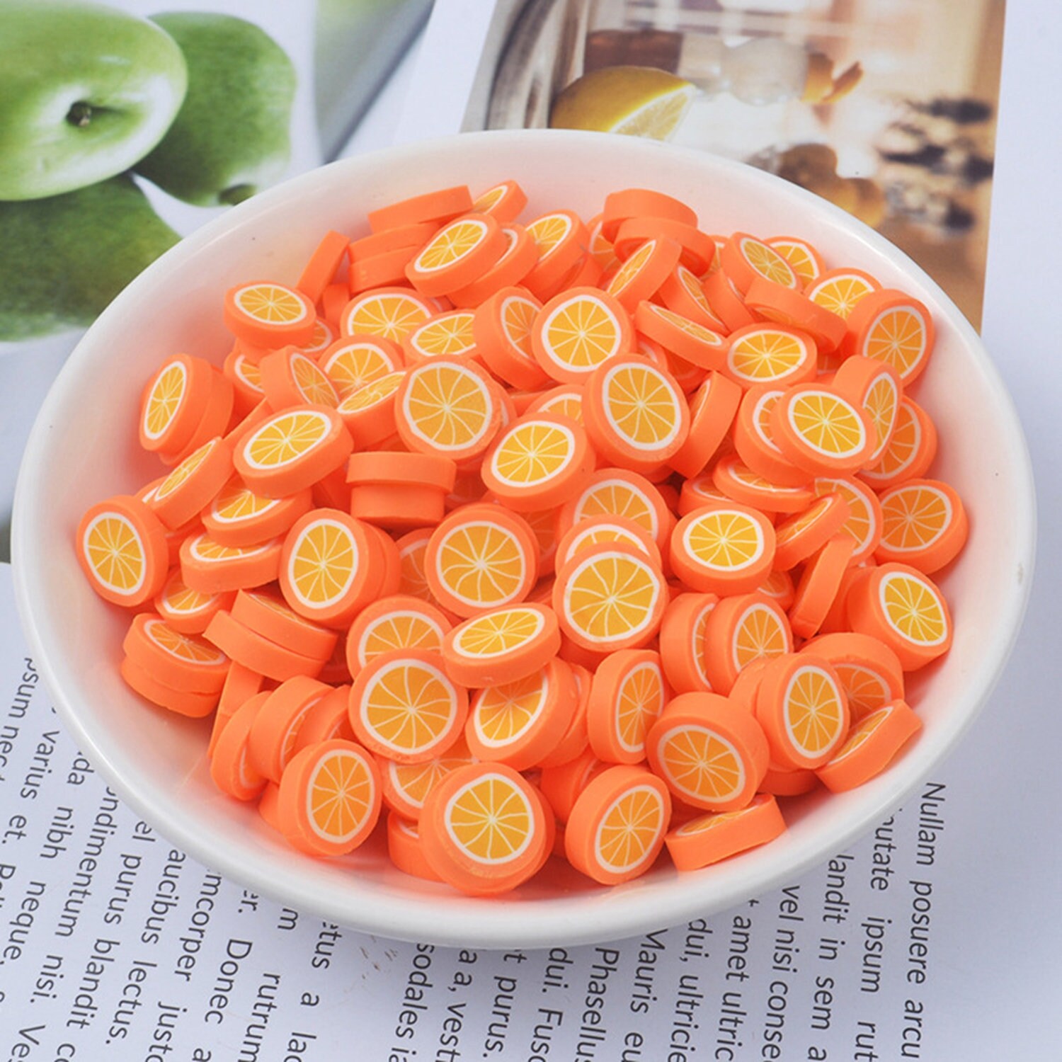 10mm Orange Polymer Clay Slices SPRT48L Etsy