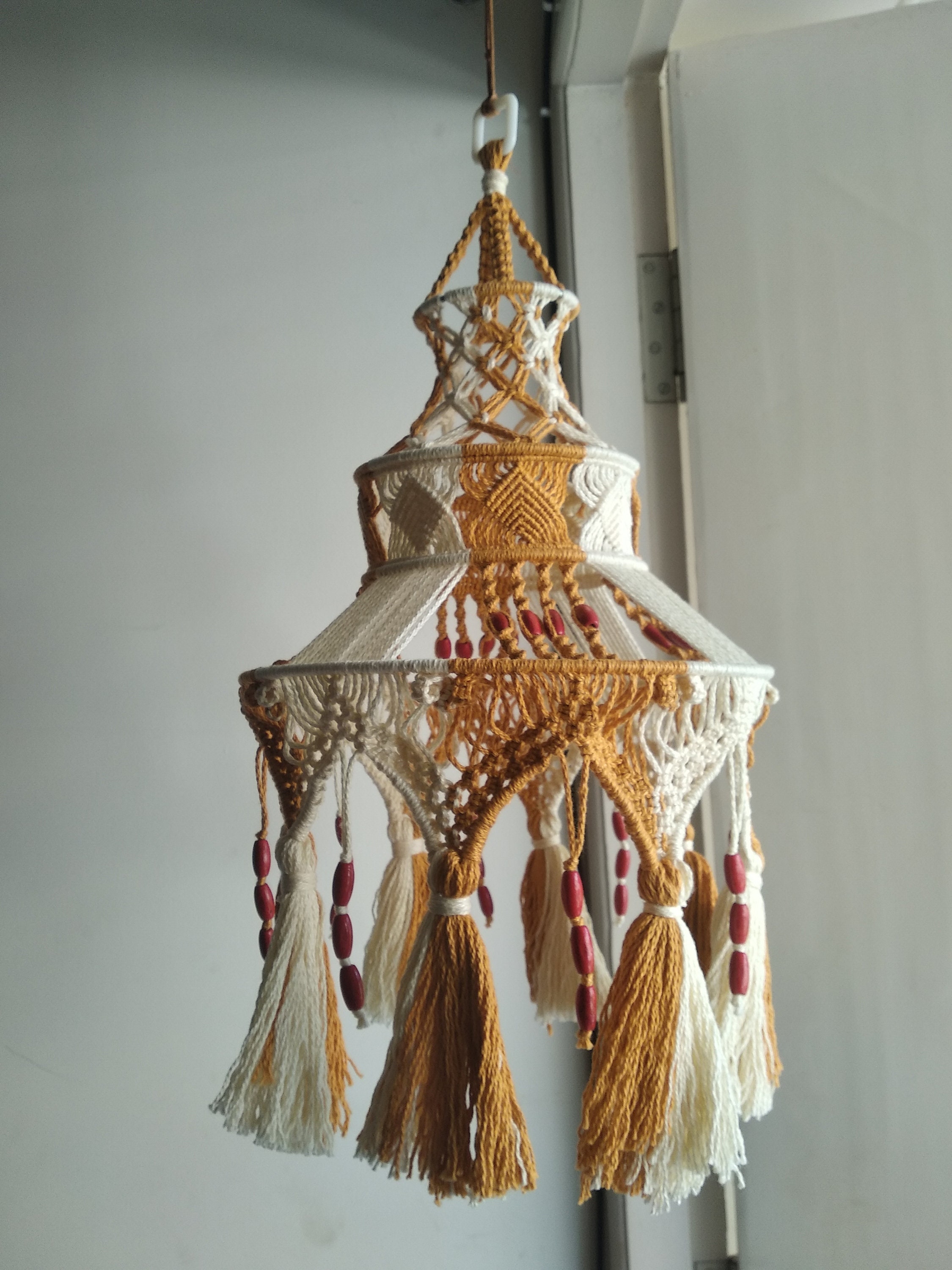 Macrame Light Shade/ Chandelier/Jhumar/Wall Hanging Etsy