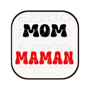 Stickers de traduction de livres pour enfants, de l'anglais vers le français, MOM-MAMAN, Stickers de traduction de langues, Stickers d'école, Stickers d'apprentissage pour enfants.