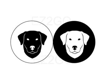 White and Black Canine Dog Puppy Logo Print, Trimming. Obedience, Walking, Breeding, DIY Logo, Brand Identity, 10 X 10 inch, png, svg, pdf