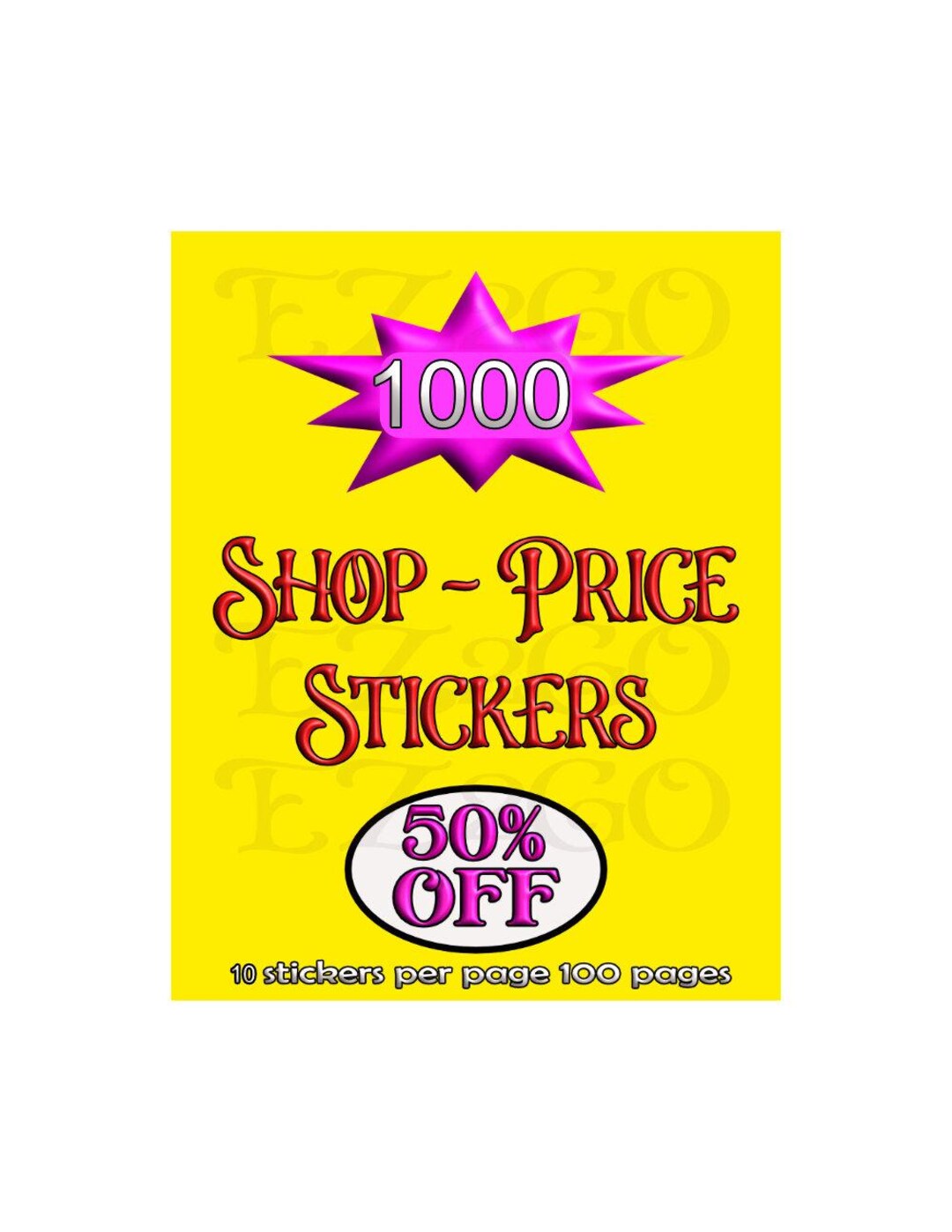 Stickers Set 1000 Shop Prices Bundle Cash 