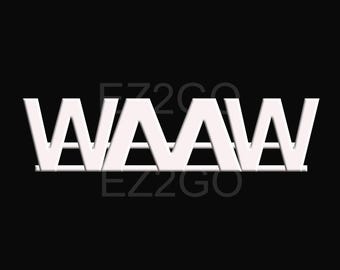 White On Black Versatile Text Font Logo, Print, DIY, Geometric, Premade, Brand Identity, Industrial, Commercial, 10 X 10 inch, png, svg, pdf