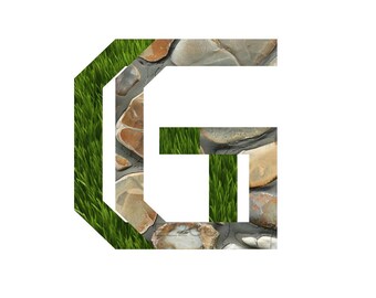 Garden Lawns Paving Landscaping Design DIY Logo, Home Gardens and Pavings, Trees Shrubs Plants, Brand Identity,  10 X 10 inch, Png, Svg, Pdf