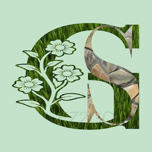 Logotipo de diseño de jardines y paisajismo, "G S", Jardines y pavimentos, Hágalo usted mismo, Geométrico, Prefabricado, Identidad de marca, Hogares, 10 x 10 pulgadas, svg, 1 SOLAMENTE