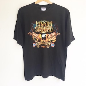 Lynyrd Skynyrd Support Southern Rock Nice Design Vorder- und Rückseite L Größe Slipknot/Misfit/Pantera
