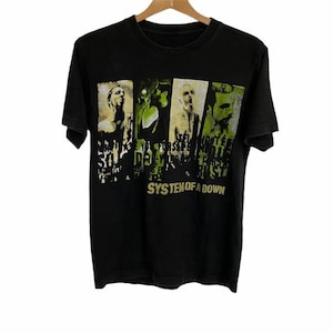 90s system of a down Tシャツ 90年代 90s システムオブアダウン ブラック 黒 半袖 バンT